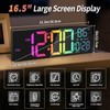 Mee 2ou 16.5" Large LED Wall Clock with Bluetooth Sync,