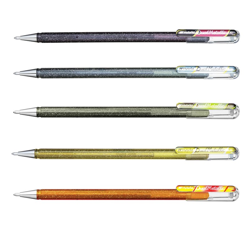 Pentel Hybrid - Dual Metallic - Liquid Gel Rollerball Pens