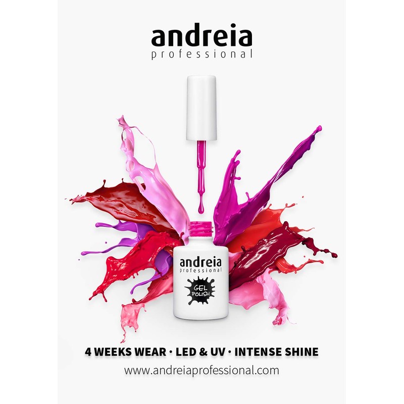 Andreia Semi-Permanent Nail Polish Gel Polish Colour 290 Pink -