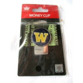 WASHINGTON HUSKIES STAINLESS STEEL MONEY CLIP #4 - NEW