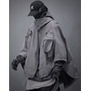 Niepce Inc Japanese Techwear Hooded Cape Jacket for Men (US,