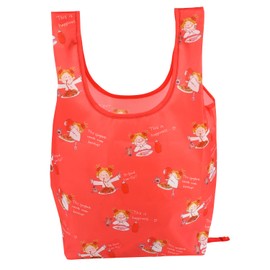 Coco-chan RYZ-1055 Greeting Life Eco Bag with Bottom Plate Coco-chan S Red