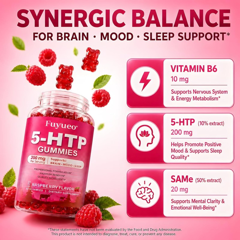 5-HTP Gummies 200mg with Same & Vitamin B6 – 5-HTP