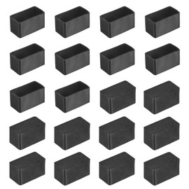 M METERXITY 20-Pack Rectangle Chair Leg Caps, 0.78 x 1.57" (20 x 40mm) PVC Chair Leg Floor Protectors for Chairs/Table/Bed, Furniture Feet Covers Cups Non-Slip End Tips