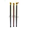AnNafi Silver Plated Walking Cane Black Metal Chrome Finish Handle