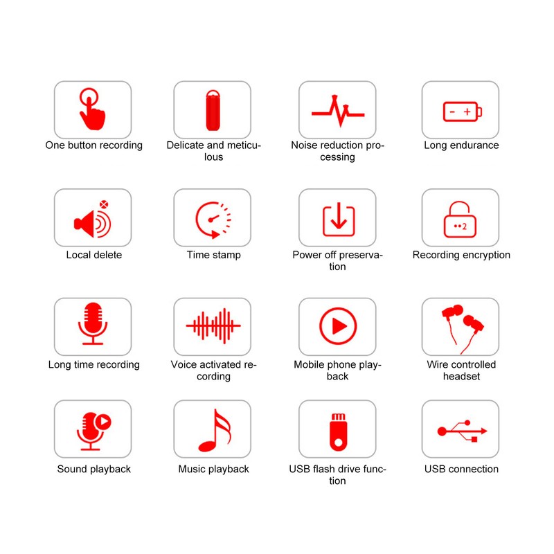 Voice Activated Recorder Stylish Multifunction Intelligent HD Noise Reduction Digital