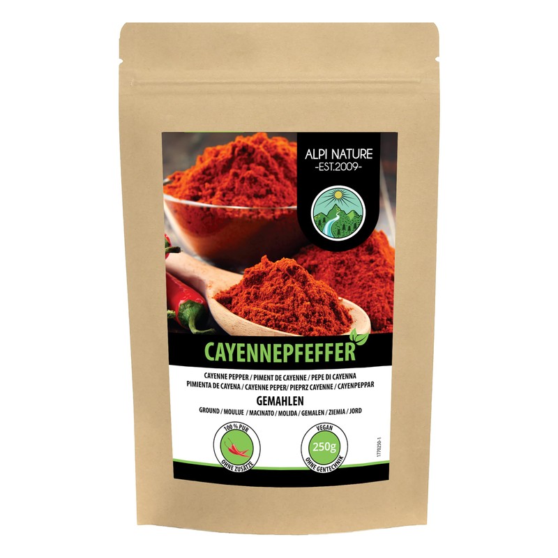 Cayenne Pepper Powder 250g 8.8 oz by Alpi Nature, Ground