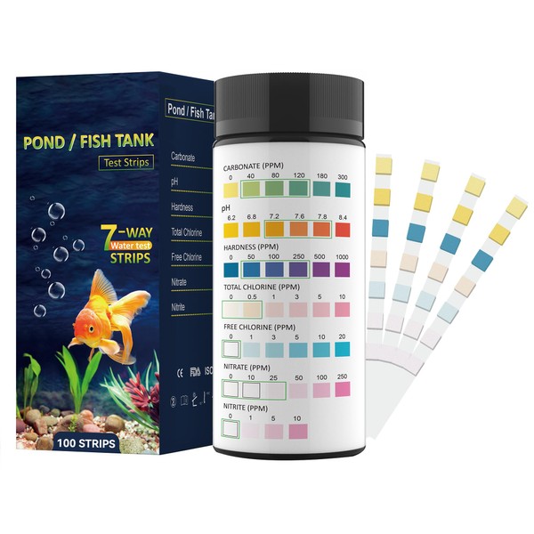 7 in 1 Aquarium Test Strips for Freshwater Aquarium -
