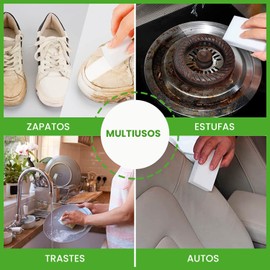 BEE VIBES Esponja Mágica de Limpieza 10 Pack - Sponge Eraser Almohadilla de Limpieza de Alta Densidad Multifuncional para Cocina, Piso, Baño, Fregadero, Zapatos y Muebles