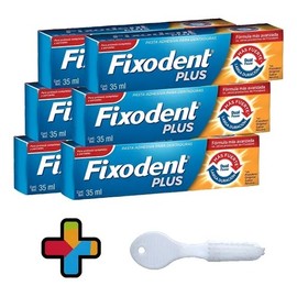 6 Fixodent Plus 35ml Extra Fijación Por Más 12 Horas +regalo
