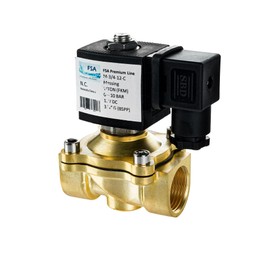 FSA Viton Solenoid Valve Brass 3/4 Inch 12V DC 0-10 Bar Closed