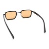 SA106 Hipster Dad Fashion Double Rim Narrow Rectangular Luxury Sunglasses