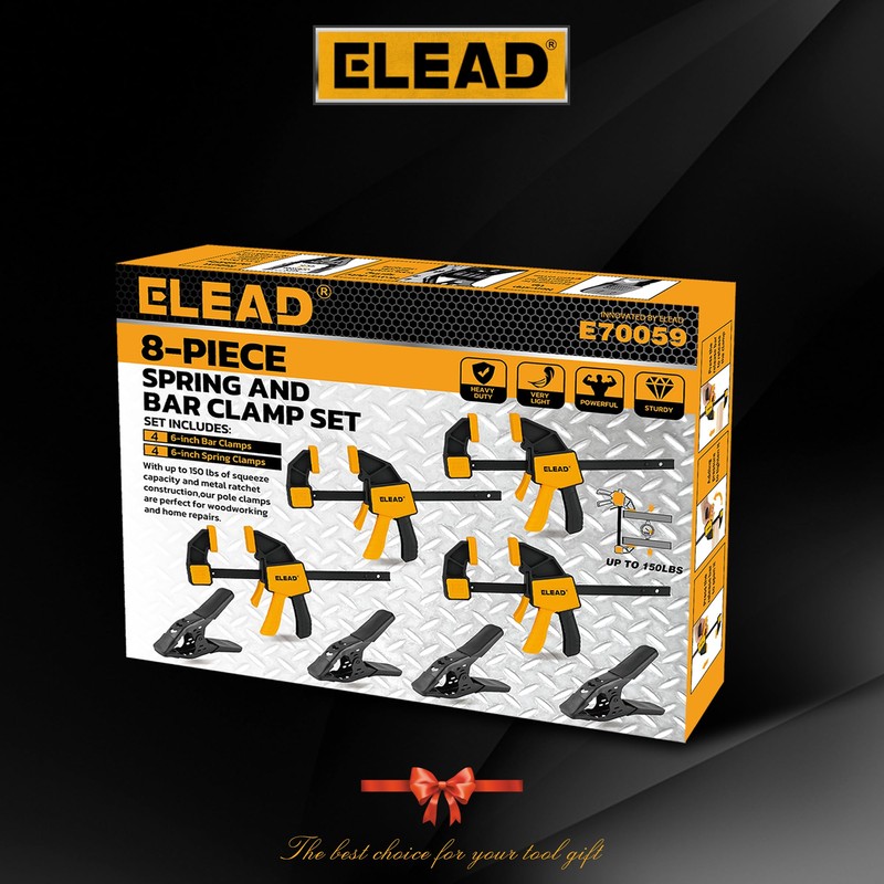 8-Piece Clamps for Woodworking - 4 Pcs 6 inch Bar