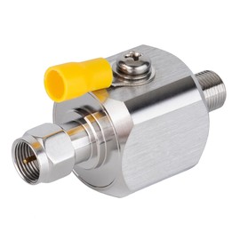 Come-buy F Type Lightning Arrestor 3GHz 75 ohm with 90V Gas Tube Discharge TV Surge Protector (F Type Male to Female Lightning arrestor Square)