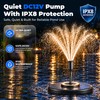 Floating Pond Fountain with RGB LED Lights, 400GPH, 3 Spray