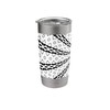 Star Effect Geometric Symmetrical Pattern Black On White Stainless Steel