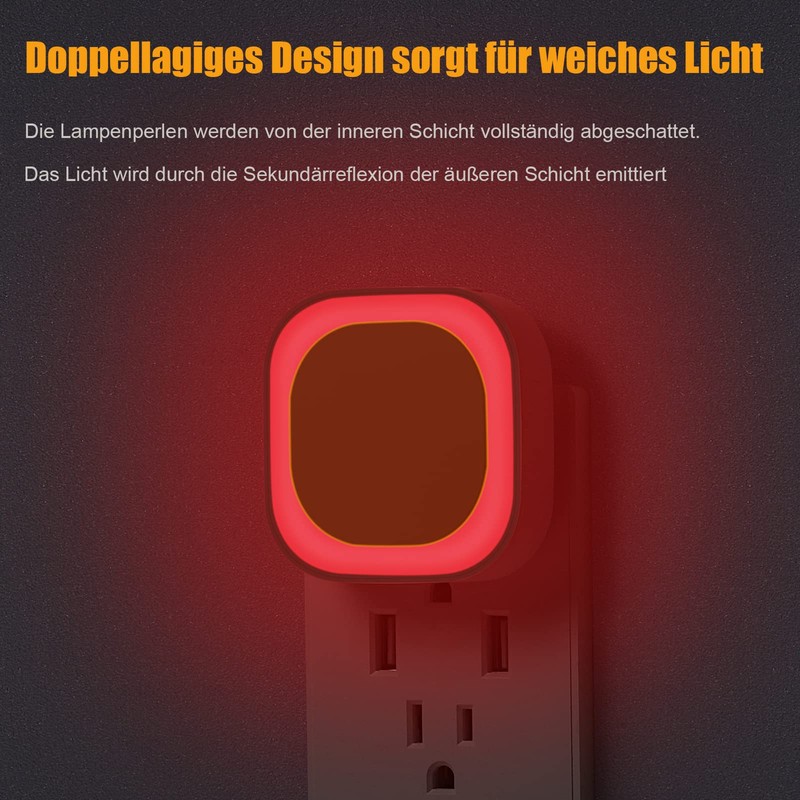 YUNLEX Night Lights, Set of 2, 3-Level Adjustable Night Lights