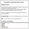 H&C Herbal Ingredients Expert 100% Natural Red Kamala Powder -