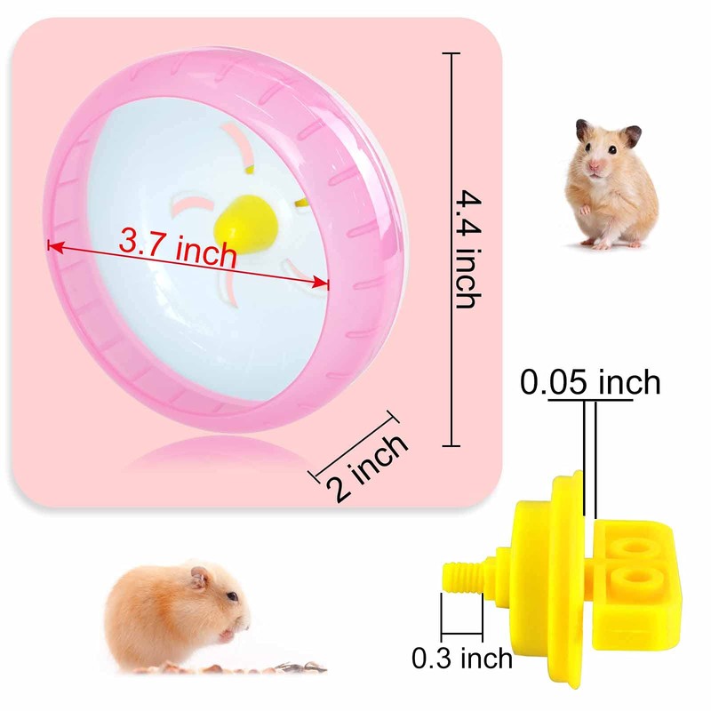 WishLotus Hamster Running Wheel, Silent Jogging Exercise Toy Hamsters Cage