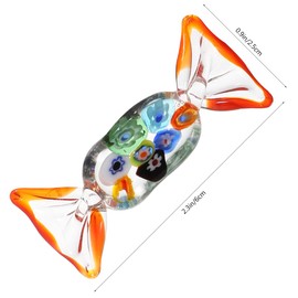 Luxshiny Japanese Style Glass Candy Ornaments - 6 Pieces Assorted Color Vintage Decor for Home Dining Room and Office