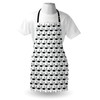 Lunarable Whale Apron, Nautical Themed Repeating Pattern with Mammal Fish