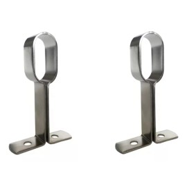 Herrajes Guerrero Soporte Central Para Tubo Ovalado Closet Brida Pack De 2