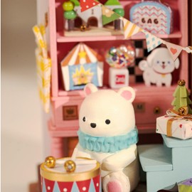 Dokurundo ® Robotime DIY Miniature House Dollhouse Sweet Home Series (Mini Kids Room)