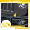 SQQP Bumper Tow Hook Covers 2Pcs Fit for 2007-2018 Jeep