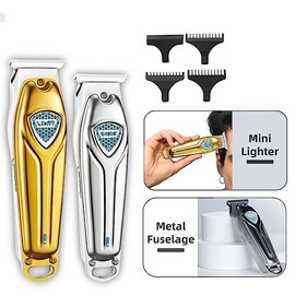 Hair Clippers for Men, Hair Trimmer Professional Hair Clipper Rechargeable Hair Cutting Machine Cordless Electric Finishing Trimmer For Men (Color : Gold with box)