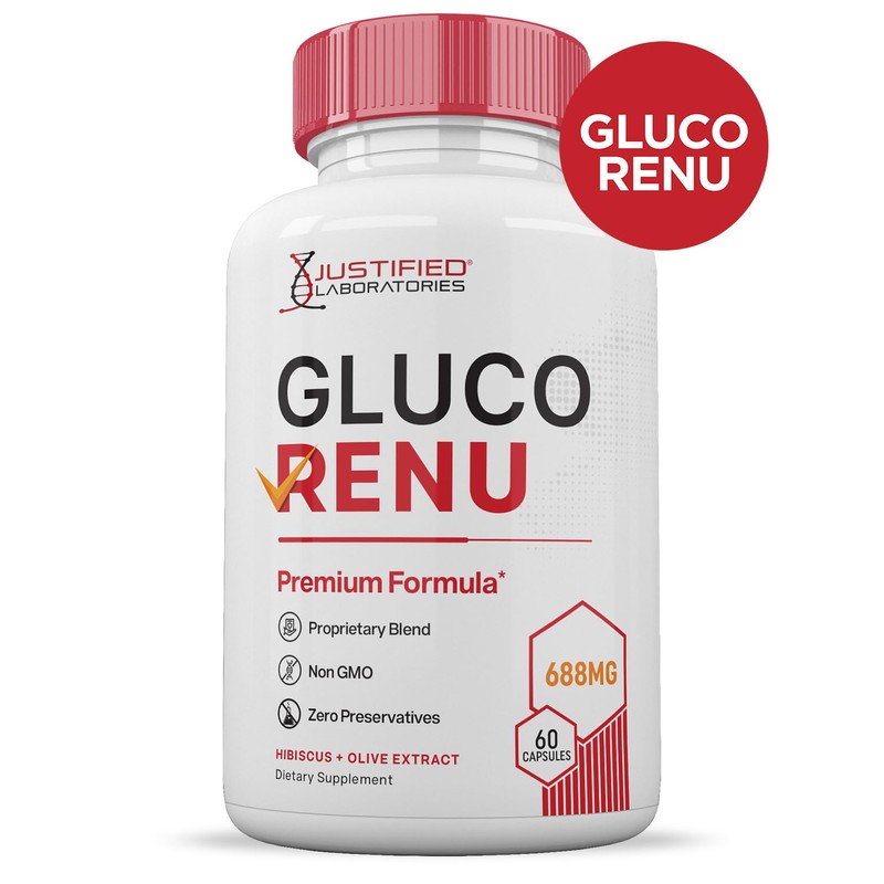 (2 Pack) Gluco Renu 688MG Glyco Support Pills Premium Formula