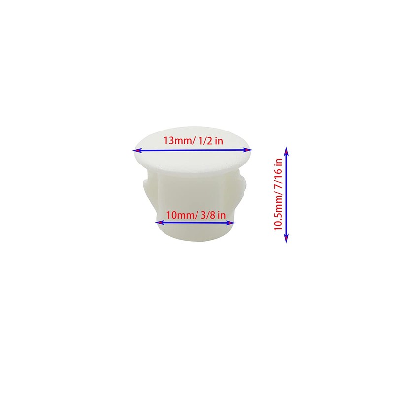 ZYYC 30 Pcs White Hole Plugs 10mm (3/8 inches )