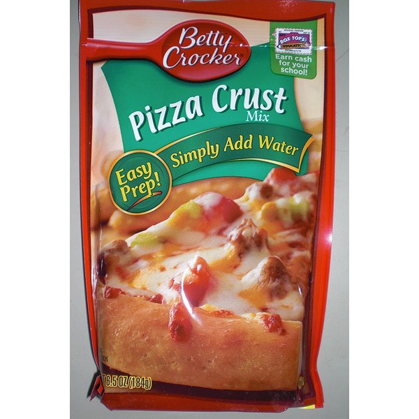 Betty Crocker Pizza Crust Mix, 6.5 - ounce Pouches (Pack of 6)