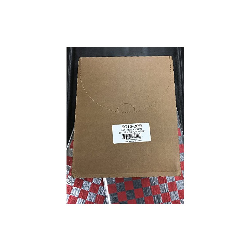Insulated Cushion Foil Wrap, 5C13-2CR, 10-1/2" x 13", Printed Red