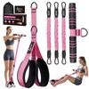 Bbtops Pedal Resistance Band with Handle for Women Men, Pink