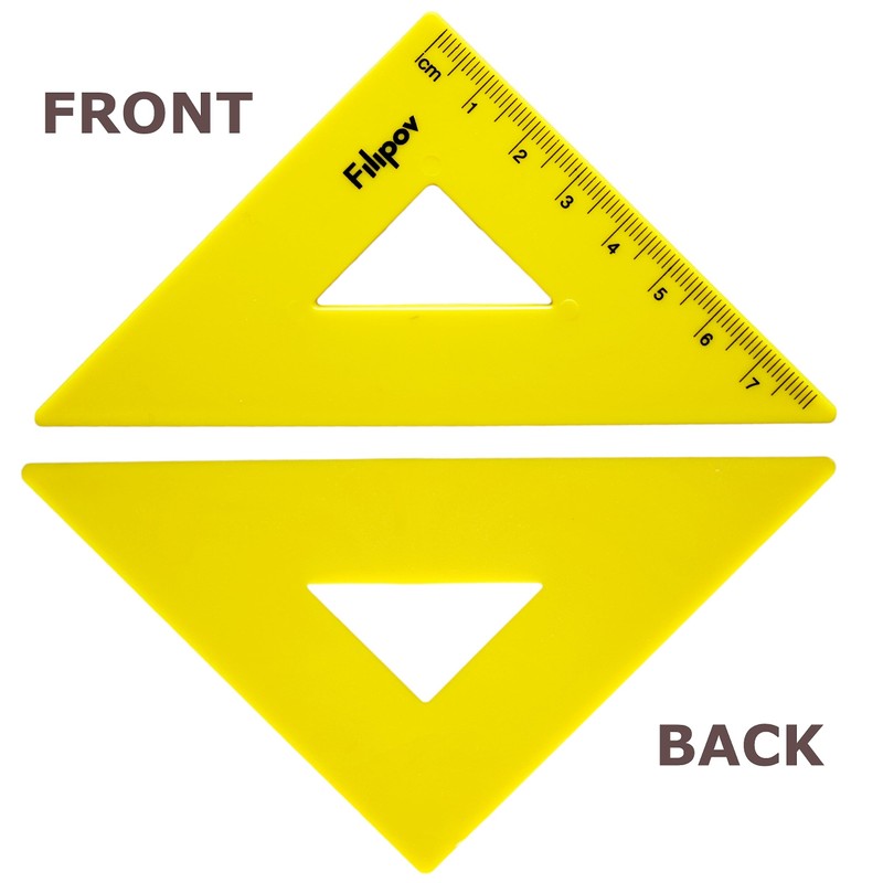 Geometry Set of 4, Drawing Set Triangle 45°/125 cm, Triangle