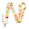 Colorful Alphabet Lanyard with ID Card Holder, Fun ABC Pattern
