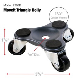 Shepherd Hardware - Move-It 9283 Tri-Dolly de acero de 4 pulgadas con capacidad de carga de 200 libras
