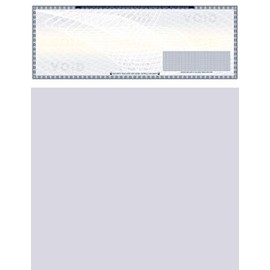 500 Blank Check Stock - Check on Top Art Deco- Paper Weight # 70"High Security" Check Paper Dark Blue Art Deco