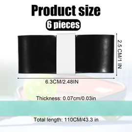 Gosknor 6pcs Tennis Racket Grip Tape, 6 Colors Anti-Slip Badminton Racket Grip Cover Comfort Tennis Racquet Grip Precut Wrap Badminton Overgrip Tape for Tennis Sports Lovers Gifts