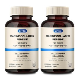 Sebitol Multi Premium Low Molecular Fish Collagen Peptide, 850mg x 120 tablets, 2 sets / 세비톨 멀티 프리미엄 저분자 피쉬 콜라겐 펩타이드, 850mg x 120정, 2세트