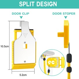 Portable Door Lock, Adjustable Easy Clip Door Lock Home Security for Additional Privacy and Safety Perfect for Travel Hotel Home Apartment,Yellow