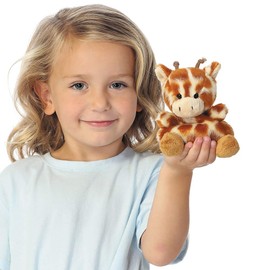 Aurora Palm Pals, Safara The Giraffe Soft Toy, 33477, 5 inches, Multi-Coloured
