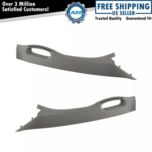 AM Autoparts A Pillar Trim Panel w/ Pull Handle Pair