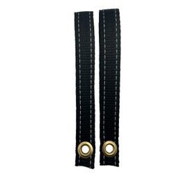 Cajun Tie Downs - Hood Loop Anchor Straps - Made in USA - Secure & Convenient Car Tie-Downs for Hauling Canoe or Kayak (2-Pack) - 1" X 8" (Black/Reflective)