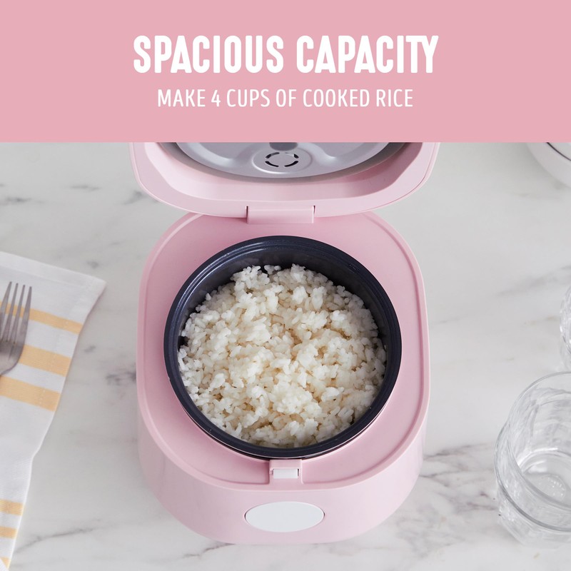 GreenLife Digital Rice Cooker, 2-Cups Uncooked/4-Cups Cooked, Removable Nonstick Ceramic