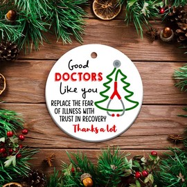 MEDROC - Adorno de Navidad para médico 2024 - Regalos de agradecimiento de la semana del médico, a granel para mujeres y hombres, regalo de agradecimiento para pediatra, psiquiatra de emergencia,