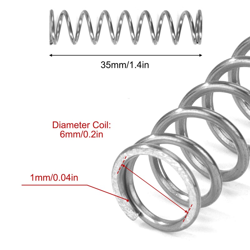 GUNGY Compression Spring Stainless Steel Spring Compression Springs 35 mm