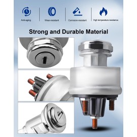 TIKSCIENCE Ignition Switch Assembly Kit with 4 Door Lock Cylinder&4 Key Fit for Peterbilt 379 377 359 378 349 385 362 1967-2007 Replace 23-08598 23-09994C268 30GN15 34RC156, Truck Ignition Switch