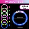 JEFHOMKIT 30 Pack Glow Sticks Bracelets,6 Color LED Bracelets,Ligh