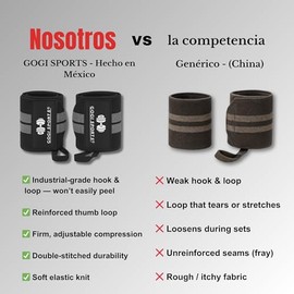 Kit Vendas Para Rodilla Knee Wraps + Coderas +muñequeras Gym Compresion, elasticas provee Apoyo y compresion para Levantamiento de Peso, sentadillas, 